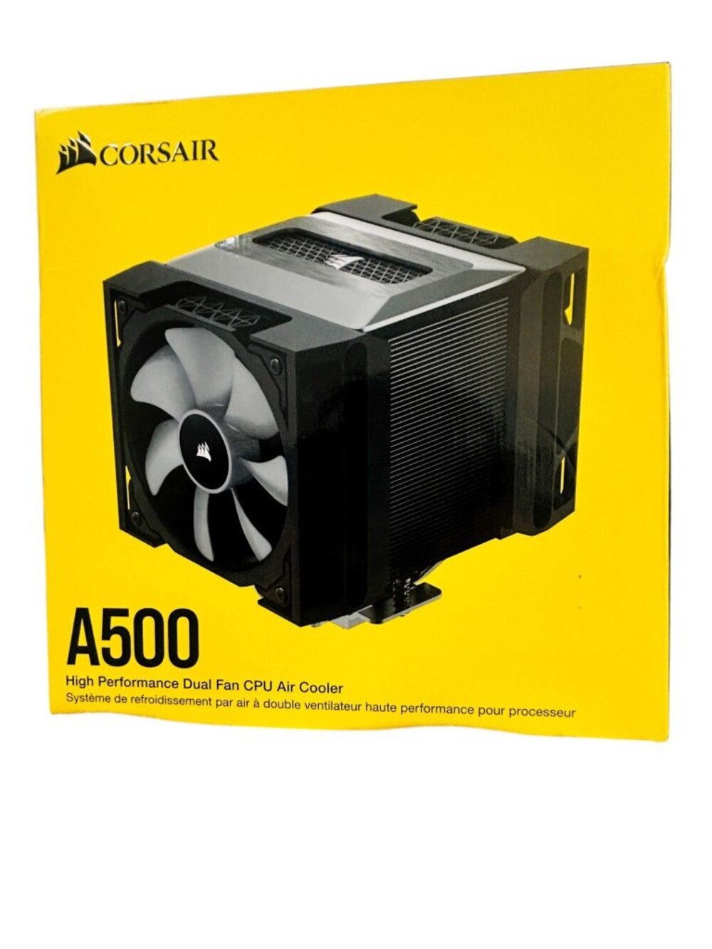 Corsair A500 Dual Fan Cpu Air Cooler Holdfast Mount Xtm50 Paste Yellow Box